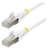 Image de StarTech.com 2m CAT6a Ethernet Cable - White - Low Smoke Zero Halogen (LSZH) - 10GbE 500MHz 100W PoE++ Snagless RJ-45 w/Strain Reliefs S/FTP Network Patch Cord - cordon de raccordement - 2 m - blanc