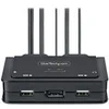 Image de StarTech.com 2-Port USB-C Cable KVM Switch, 4K 60Hz DisplayPort Output, Compact KVM with 4ft/1.2m USB Type-C/Audio Integrated Cables, Bus Powered - Remote Push-Button/Hotkey Switching (C2-D46-UC2-CBL-KVM) - commutateur ecran-clavier-souris/audio - compact
