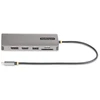 Image de StarTech.com Adaptateur multiport AV USB-C avec Display Port et HDMI 4K - Hub USB 4 ports, Lecteur de carte SD et PD