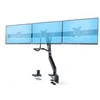 Image de StarTech.com Crossbar Triple Monitor Desk Mount, VESA 75x75/100x100 kit de montage - bras reglable - pour 3 ecrans LCD - support triple moniteur - noir