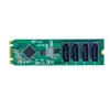 Image de StarTech.com 4-Port M.2 to SATA Adapter Card, M.2 PCIe 3.0 to SATA HDD/SSD Expansion Card, ASM1064 Chipset, M.2 NVMe to 4x HDD/SSD for Windows/macOS/Linux - adaptateur d'interface - SATA - M.2 Card