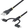 Image de Câble Usb Startech.com Multi Charge Lightning Micro-usb Type-c 1m