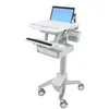 Image de Ergotron chariot - architecture ouverte - pour ordinateur portable/clavier/souris/scanner - gris, blanc, aluminium poli