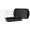 Image de Graniteware - Set de 3 pièces : Plat à four plateau perforé et grille - Acier émaillé et inox