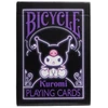 Image de Jeu De Cartes Kuromi 54 Cartes Carton Noir Violet 97x66mm Bicycle