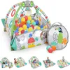 Image de BRIGHT STARTS Tapis déveil bébé parc à balles Tropical 5 modes de jeu - 40 balles - 7 jouets détachables Cadeau bébé