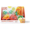 Image de BRIGHT STARTS Coffret cadeau naissance bébé bapteme 0 à 24 mois 5 jouets O BAll hochet voiture anneau de dentition