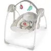 Image de Balancelle compacte electrique bebe beige avec 6 vitesses 2 positions minuterie 6 melodies controle volume technologie silencieuse pliant 60194