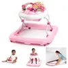 Image de BRIGHT STARTS Trotteur bébé pliable évolutif June Berry Delight Jouet amovible lumières & sons 3 hauteurs réglables dès 6 mois Rose