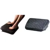 Image de Repose-pieds Standard réglable Fellowes - Noir/gris - Accessoire de bureau ergonomique en plastique recyclé