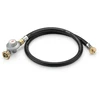 Image de Ensemble Adaptateur Bouteille De Gaz Flexible 90 Cm Noir Laiton Weber