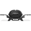 Image de Barbecue A Gaz - Q1200n - 2,94kw - 1 Brûleur En Acier Inoxydable - Deux Tablettes D'appoint - Fonte Émaillée- Noir
