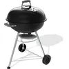 Image de Barbecue à charbon - Weber - Compact Kettle - Ø57 cm - Acier émaillé - Clapet daération - 9 couverts - Noir