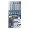 Image de Sakura Stylo Pinceau Koi Coloring Brush, Étui De 6 Nuance Gris