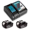 Image de Pack énergie - MAKITA - BL1850B + DC18RC - 18 V - 5 Ah - 2 batteries