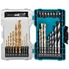 Image de Coffret dembouts et forets - MAKITA - E-07032 - 27 pièces - HSS revêtus de titane - Plastique