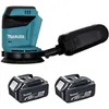 Image de Ponceuse excentrique sans fil MAKITA DBO180RMJ - 125mm - 18V 4Ah - Batteries Li-Ion chargées en 36 minutes