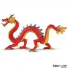 Image de Figurine en résine - SAFARI - Dragon chinois cornu rouge et jaune - Pour enfant à partir de 3 ans