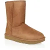 Image de Bottes - UGG - Classic Short II - Cuir Marron - Talon Plat - Haute - Résistantes à leau