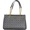 Image de GUESS Sac à épaule gris foncé noir pour femme - Fynna Girlfriend Carryall Charcoal Logo 236555
