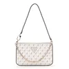Image de GUESS Sac à épaule crème gris foncé pour femme - G Wave II Mini Top Zip Shoulder Bag Stone Logo 315252