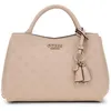 Image de GUESS Sac à main taupe pour femme - Phoebe Girlfriend Satchel Bag Simply Taupe Logo 313088