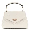Image de GUESS Sac à épaule bandoulière crème pour femme - Melisandra Mini Top Handle Flap Shell 309994