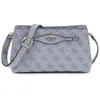 Image de GUESS Sac à épaule bandoulière gris bleu crème pour femme - Katya Crossbody Top Zip Slate Logo 312858