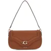 Image de GUESS Sac à épaule marron pour femme - Dea Flap Shoulder Bag Cognac 324984