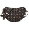 Image de GUESS Sac à épaule brun foncé marron pour femme - Silia Mini Convertible Shoulder Bag Espresso Logo 324136