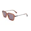 Image de Lunettes de Soleil Police OCTANE 7 SPLL10 52/20/145 BROWN ORANGE/SMOKE acétate unisexe OCTANE 7 SPLL10