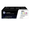 Image de HP 201X - pack de 3 - a rendement eleve - jaune, cyan, magenta - originale - LaserJet - cartouche de toner (CF253XM)