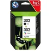 Image de HP 302 Pack de 2 cartouches dencre noire et trois couleurs authentiques (X4D37AE) pour HP DeskJet 2130/3630 et HP OfficeJet 3830