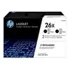 Image de HP 26X - pack de 2 - a rendement eleve - noir - original - LaserJet - cartouche de toner (CF226XD)