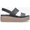 Image de Sandales Crocs Brooklyn Low Wedge noir beige femme - 41-42