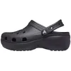 Image de Sandales à Enfiler Crocs Classic Platform Clog - Noir