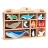 Image de Set danimaux en bois : animaux marins
