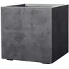 Image de Pot De Fleur Cube - Millennium R - Anthracite - A Réserve D'eau - Roulettes - 49 Cm
