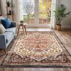 Image de LIVABLISS Tapis de Salon à Poils Courts Doux Vintage Oriental CELIA 200x275cm Rose/Blanc