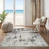 Image de LIVABLISS Tapis de Salon à Poils Courts Doux Abstrait Moderne NATALIA 200x275cm Blanc/Gris