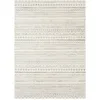 Image de Belinda - Tapis Géométrique, Gris Et Blanc Cassé - 200x274cm