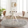 Image de LIVABLISS Tapis Rond de Salon à Poils Courts Doux Vintage Oriental JADE Ø 160 cm Multicolore/Taupe