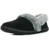 Image de Chausson Skechers Cozy Campfire - Femme - Noir/Gris - Textile - Automne/Hiver