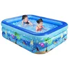 Image de Piscines Gonflables Piscine Rectangulaire EnfantsMatériau PVC3 couches de valve de gonflage indépendante 147x105x50 cm