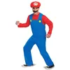 Image de Déguisement Mario adulte officiel - combinaison bleue et rouge casquette et moustache