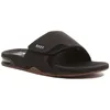 Image de Sandales pour hommes REEF Fanning - Noir argent - Tige synthétique - Semelle EVA coussinée