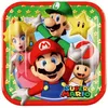 Image de Assiettes carrées en carton - AMSCAN - Super Mario - Lot de 8 - 18x18 cm - Pour enfants