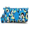 Image de kipling Trousse à crayons bleu jaune fluo pour femme - Back To School Print Freedom Medium Pencase Leopard Floral 232611