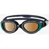 Image de Lunettes de natation Zoggs Predator Flex Polarized Ultra Small noir bleu avec verres polarisés orange