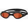 Image de Lunettes de natation Zoggs Tiger LSR+ noir avec verres à effet miroir orange